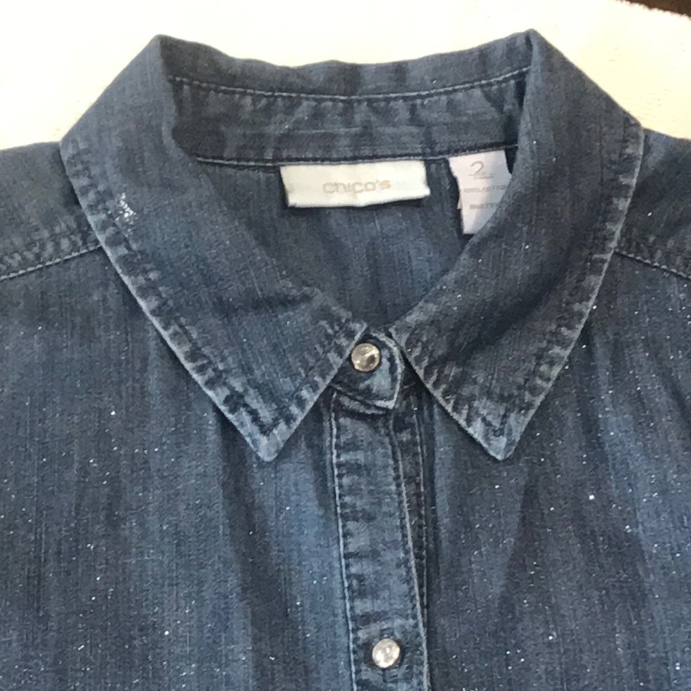Chico’s Denim Shirt - Picture 2 of 2